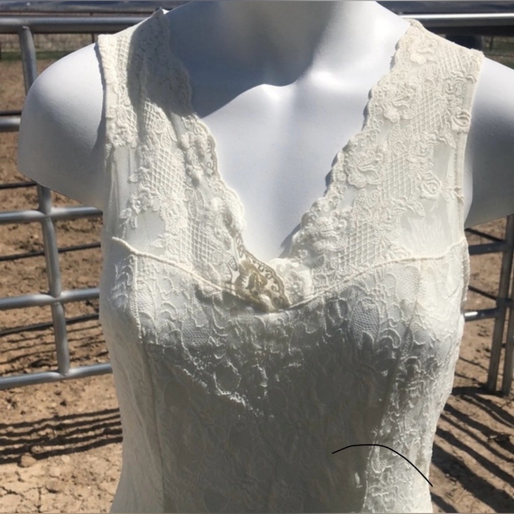 Elegant Cream Lace Dress